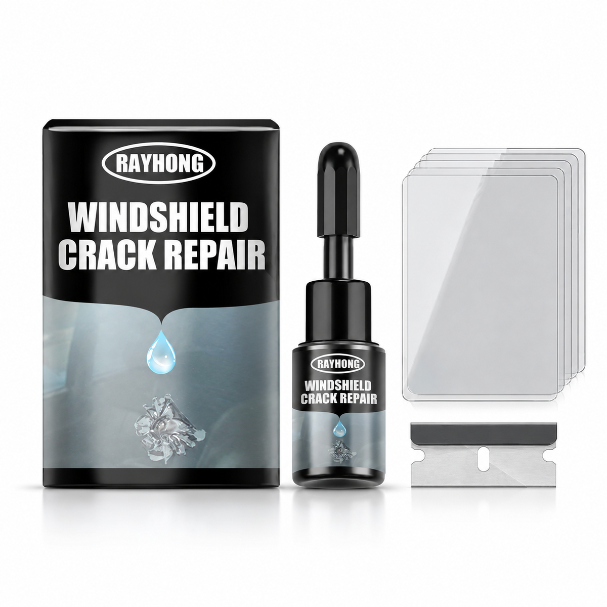 🚗 Windshield Crack Repair Kit – Easy DIY Repair for Chips & Small Cracks 🔧