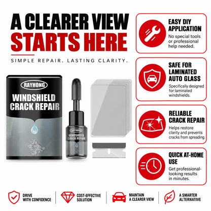 🚗 Windshield Crack Repair Kit – Easy DIY Repair for Chips & Small Cracks 🔧
