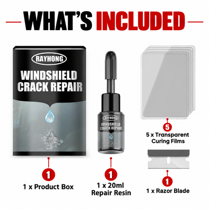 🚗 Windshield Crack Repair Kit – Easy DIY Repair for Chips & Small Cracks 🔧