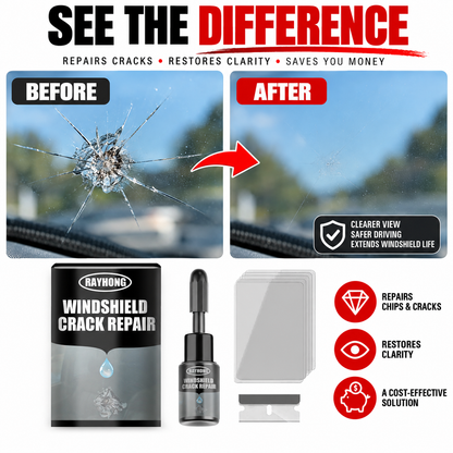 🚗 Windshield Crack Repair Kit – Easy DIY Repair for Chips & Small Cracks 🔧