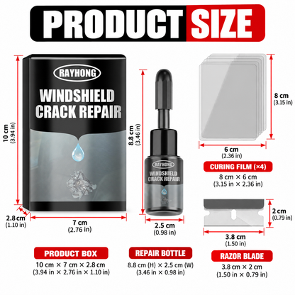 🚗 Windshield Crack Repair Kit – Easy DIY Repair for Chips & Small Cracks 🔧