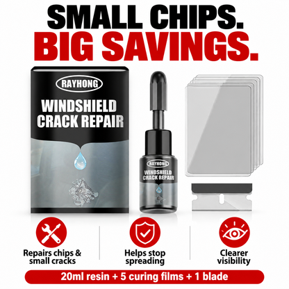 🚗 Windshield Crack Repair Kit – Easy DIY Repair for Chips & Small Cracks 🔧