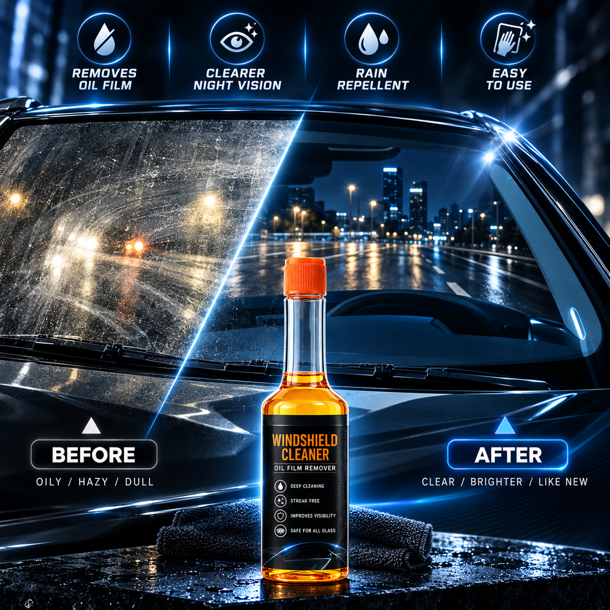 Windshield Water Repellent Coating – Rainproof Nano Glass Protector for Cars
